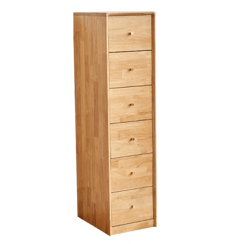 Minimalist Natural Wood Bachelor Chest with 6 Drawers, Vertical Orientation thumbnail 5