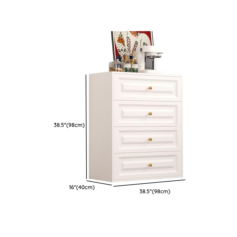 White Simple Iron Lingerie Chest/Bachelor Chest with 5/4/3 Drawers in Vertical/Horizontal Orientation thumbnail 11