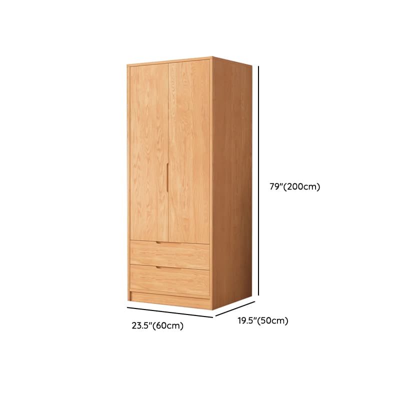 Wood Color Nordic Unfixed Wardrobe Closet thumbnail 17