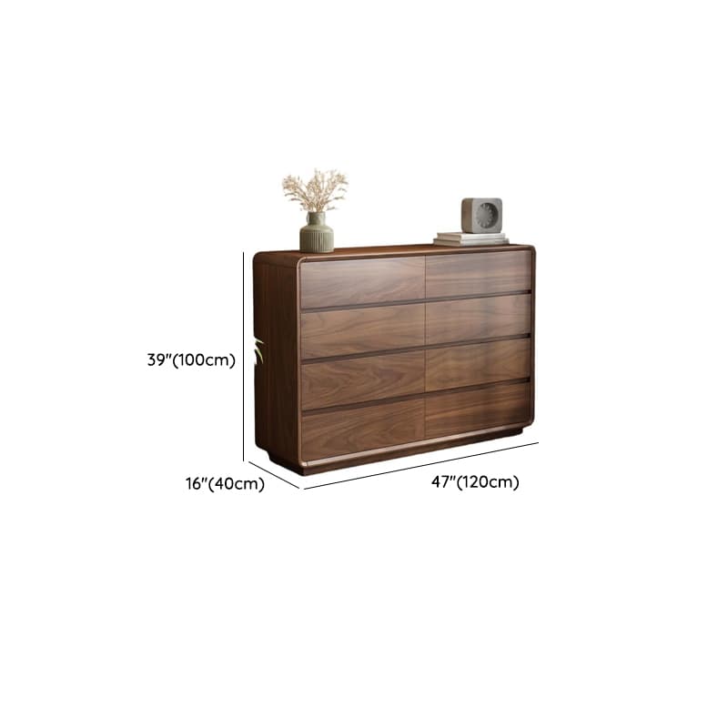 Cocoa Simplistic Natural Wood Double Dresser/Lingerie Chest with 6/9/5 Drawers in Horizontal/Vertical Orientation thumbnail 10