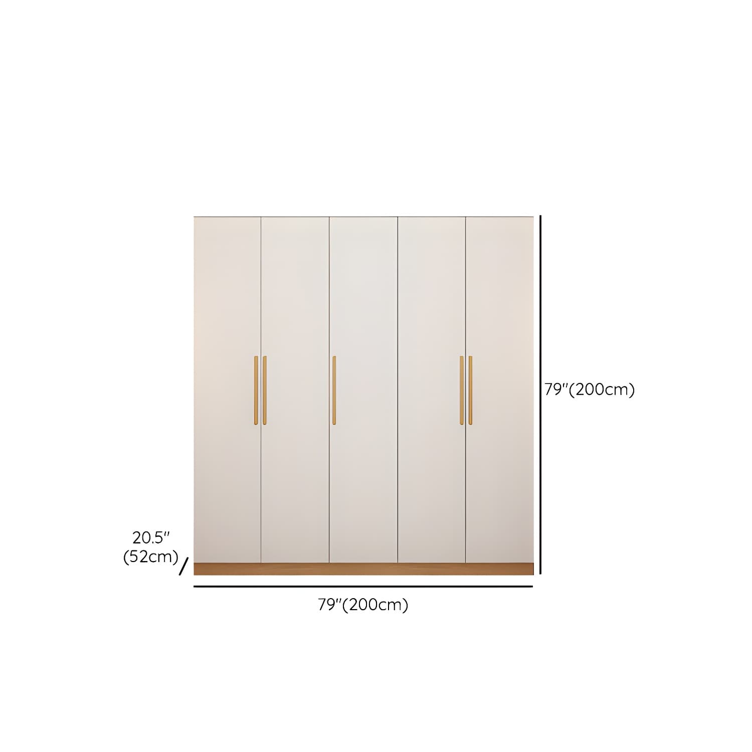 Contemporary Style Wardrobe Wooden Bedroom Closet with Hinged Door thumbnail 24