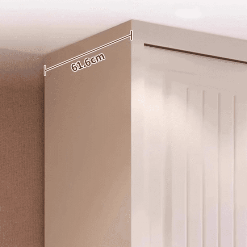 White Modish Manufactured Wood Independent Armoire Cabinet with Soft Close Drawer, Soft Close Door, and Interior Shelves thumbnail 5