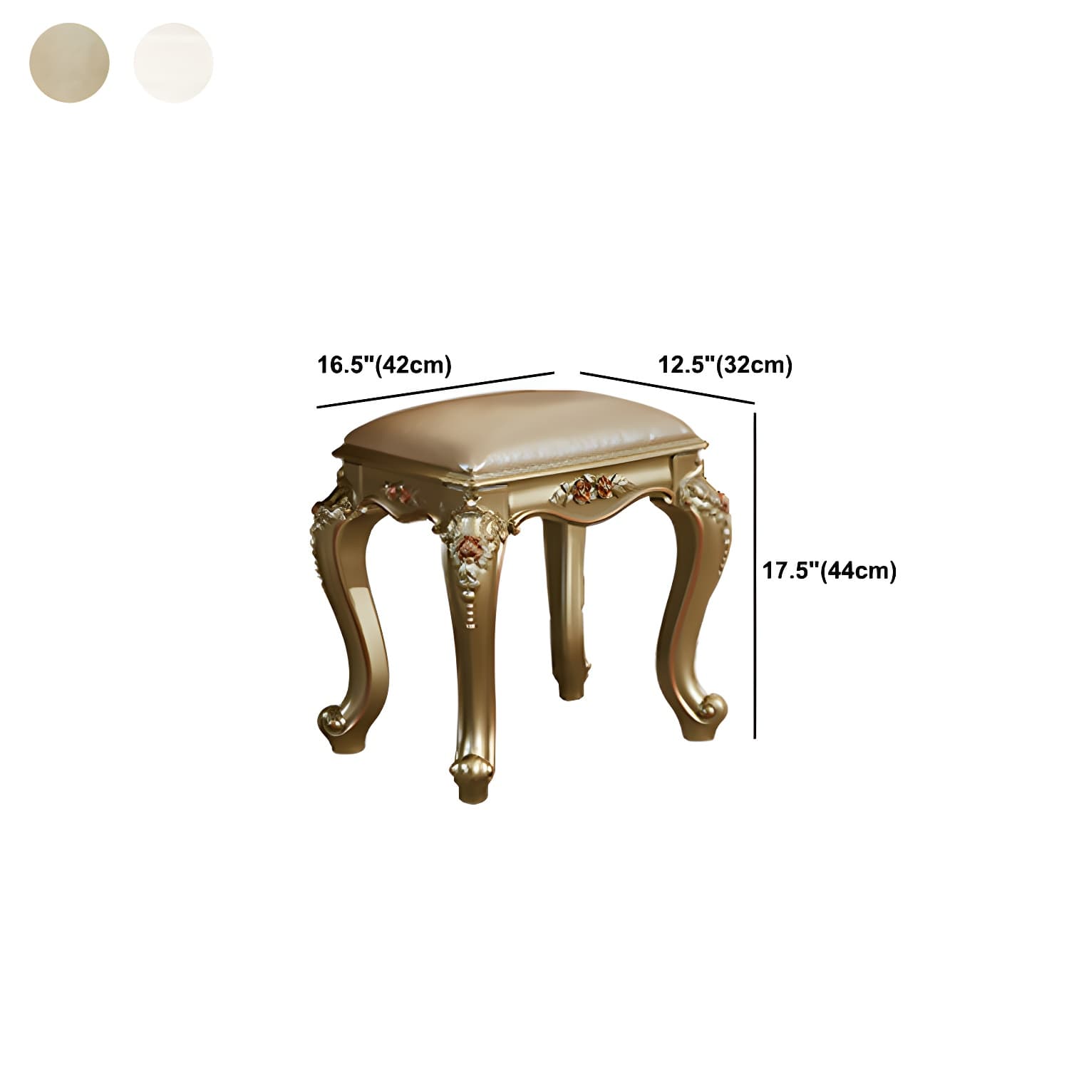 Victorian 33.4"/41.3" Wide Wood 4 Drawers Mirrored Makeup Vanity thumbnail 22