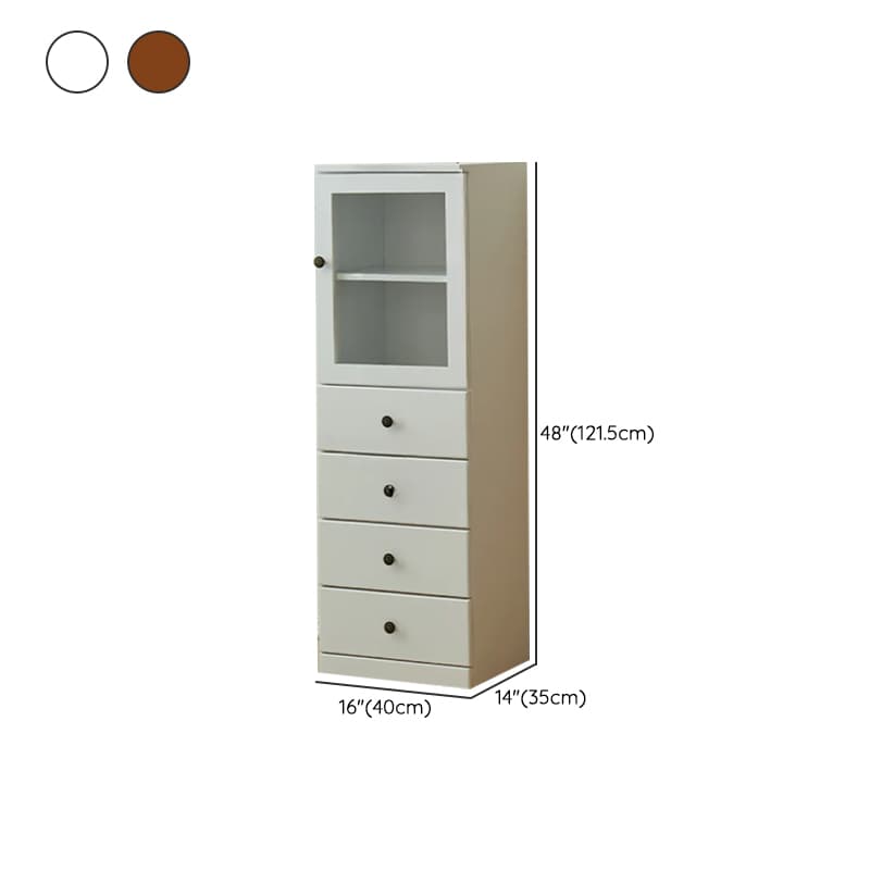 Modish Timber Console Dresser with 3/4/5 Drawers, Hutch Cabinets, and 2 Interior Shelves in Vertical Orientation thumbnail 20