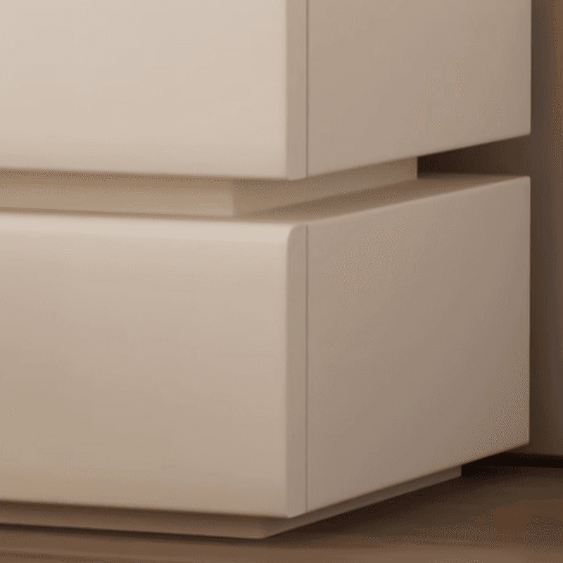 Art Deco Style Bedside Cabinet Nightstand with 2 Drawers and Pine Countertop thumbnail 12