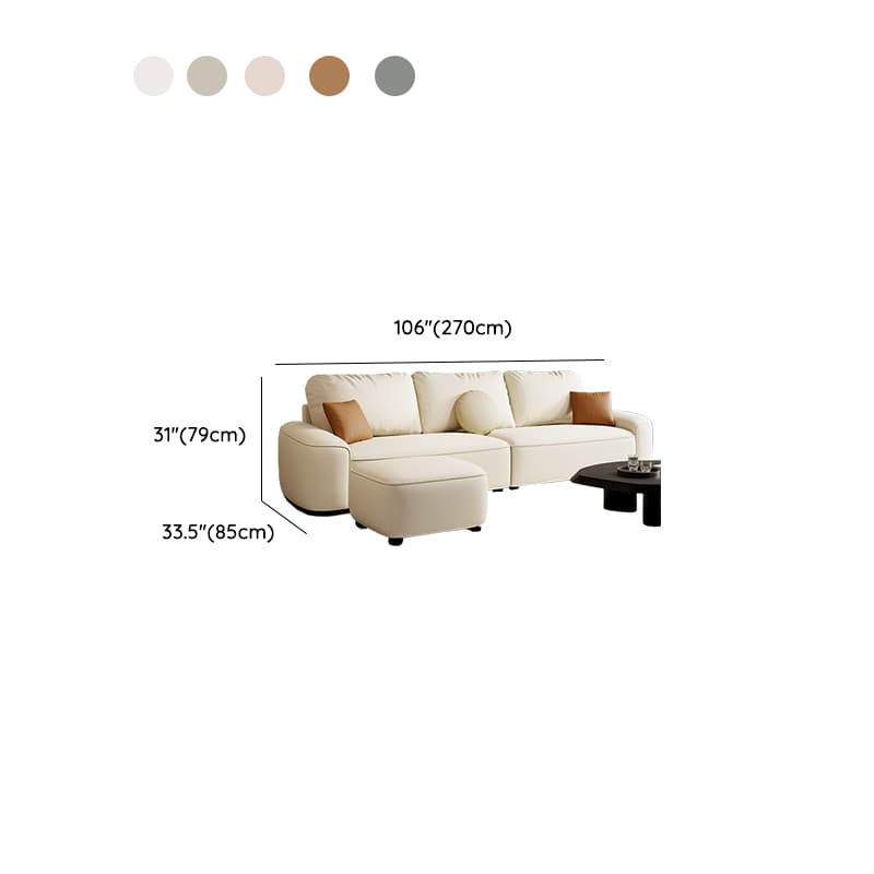 Tear Resistant Standard Sofa in Gray/Ivory/Citrus Color with 5 Pillows thumbnail 16