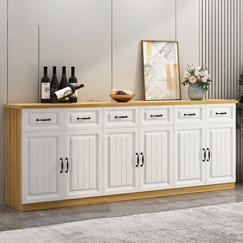 White Buffets & Sideboards with Cabinets and Drawers for Dining Room - image 7