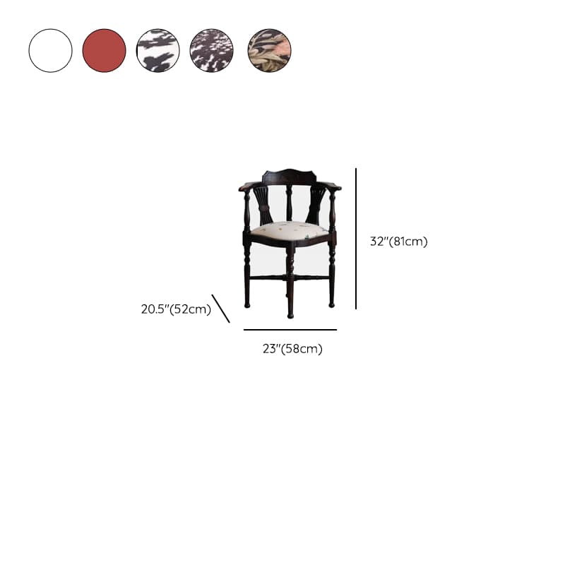 Drawing Room Arm Chair with Cushion, Arms, Natural Wood Legs, Low Back, and Foot Pads thumbnail 12