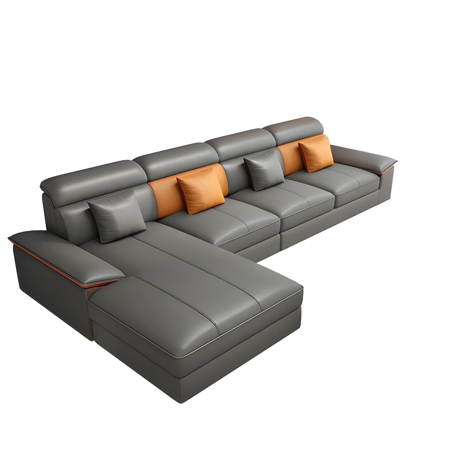 Modernism Pillow Top Arm Sectional with Chaise for Living Room thumbnail 9