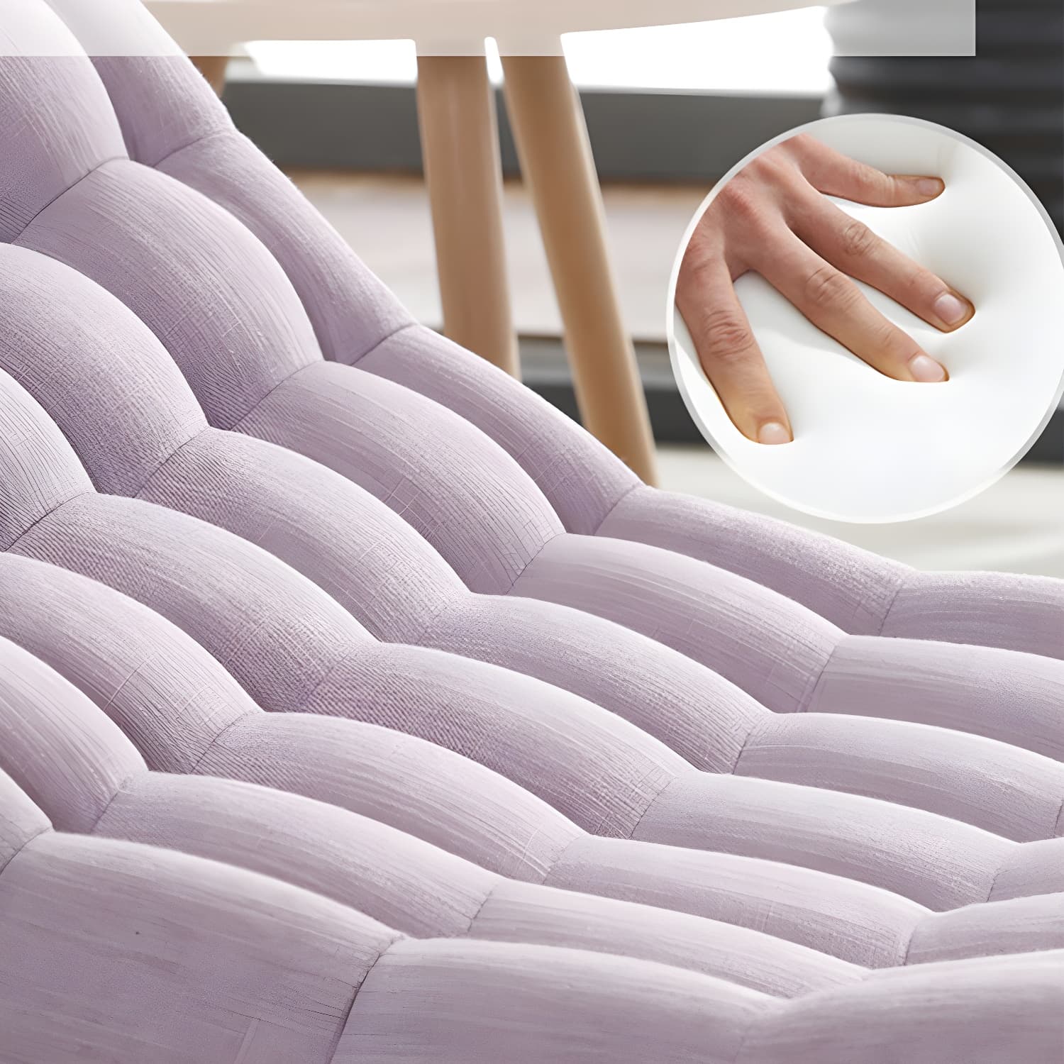 Contemporary Indoor Rocking Chair Nursery Sofa Rocking Chair with Ottoman - image 9