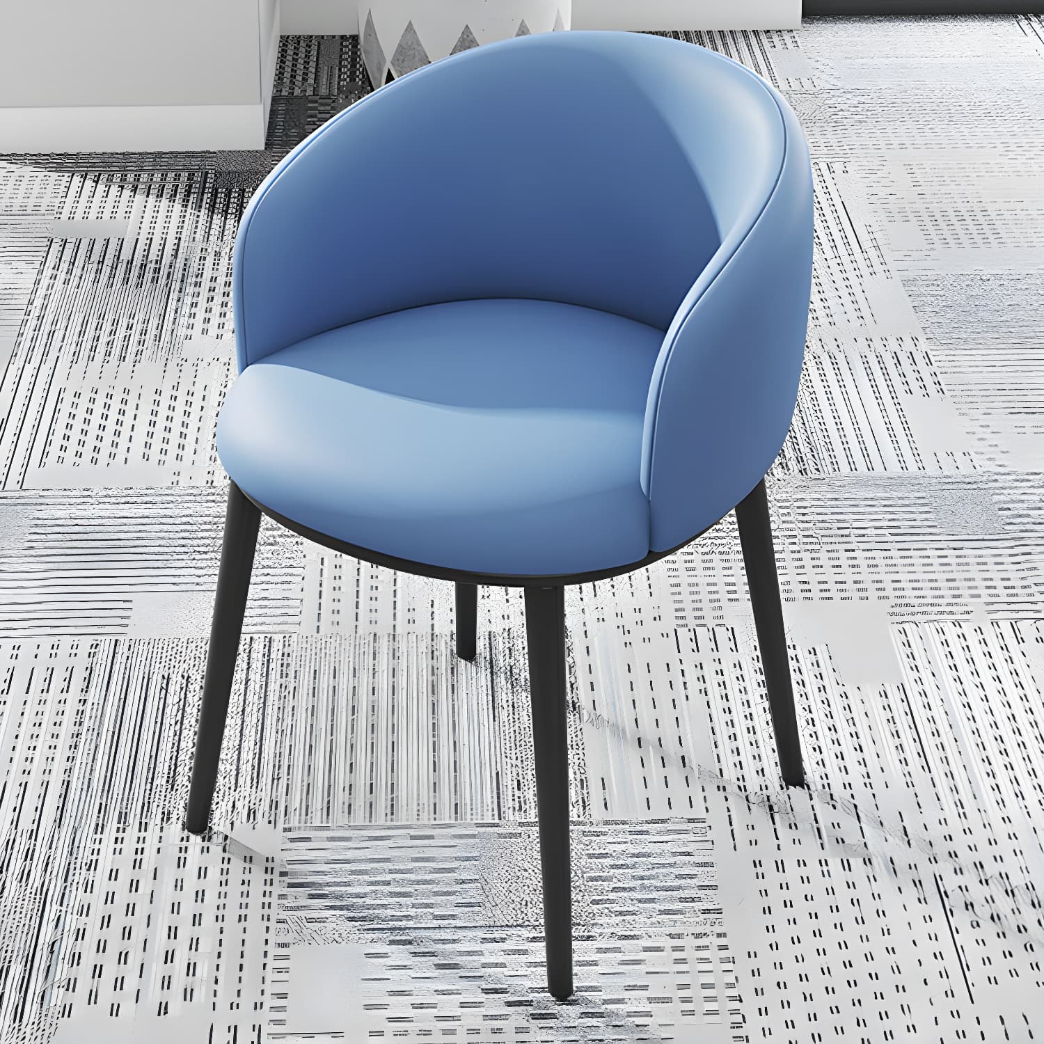 Modern Upholstered Home Arm Chair Solid Back Matte Finish Dining Chair thumbnail 10