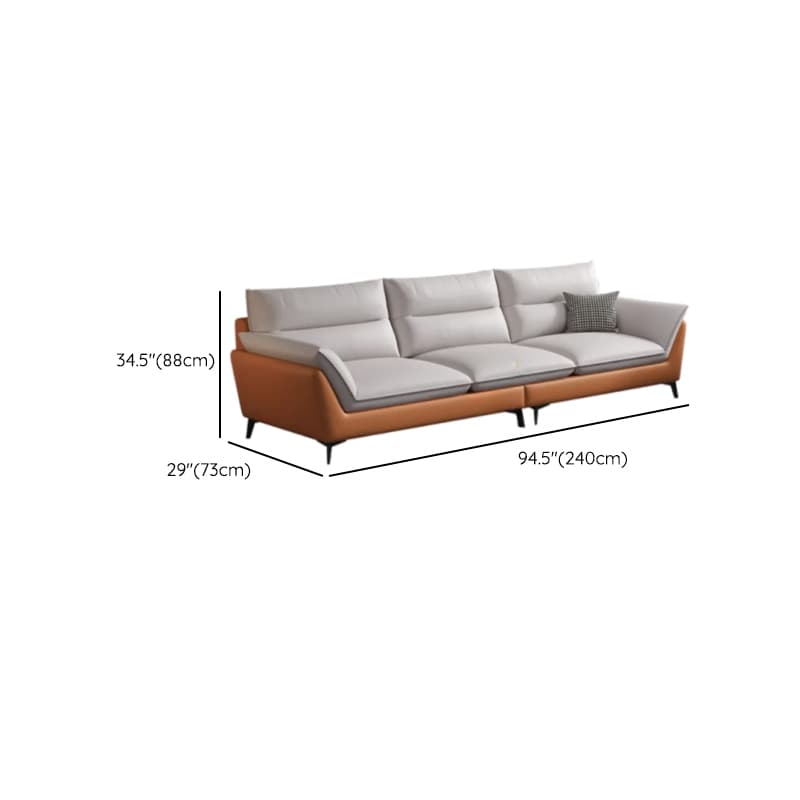 Tech ClothUpholstered Sofa Couch/Single Sofa in Chalk for Parlor with Flared Arm in a Modern Style thumbnail 17