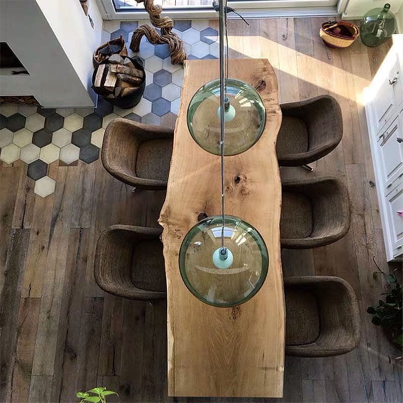 Scandinavian Rectangular Dining Table with Lumber Top in Auburn, Standard Height, Fixed Mechanism, Seats 8/6/4 thumbnail 4