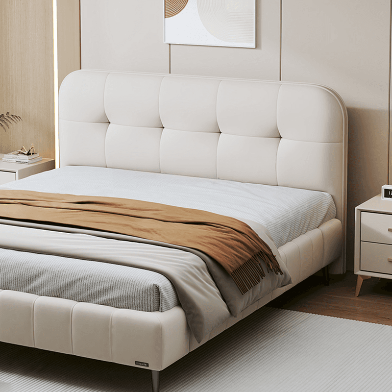 Modern Simple Style Panel Headboard with No Distressing, Piled Tufted Rectangle Design for King/Queen/Twin XL Bed, Featuring Sponge Upholstery and Standard Height thumbnail 7