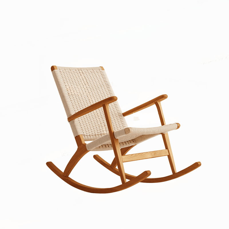 Wood Front Porch Rocking Chairs with Rear Back, Stationary thumbnail 11