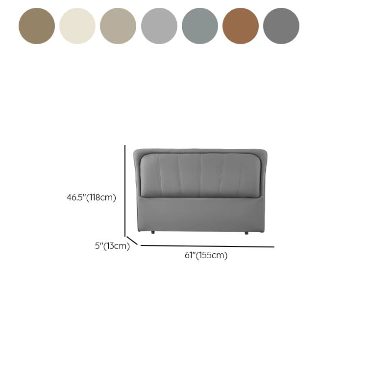 Free-standing Standard Standard（36-55“） Rectangle Full(54"W x 75"L) Panel Headboard With Legs, Sponge Filing and Wood Frame thumbnail 13