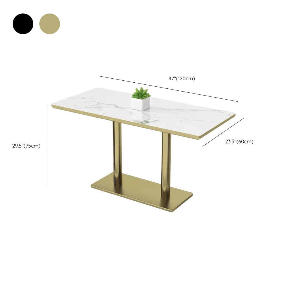 Minimalist/Luxurious Dining Table with Slate Stone Top, Fixed Table, Seats 4/2 thumbnail 18