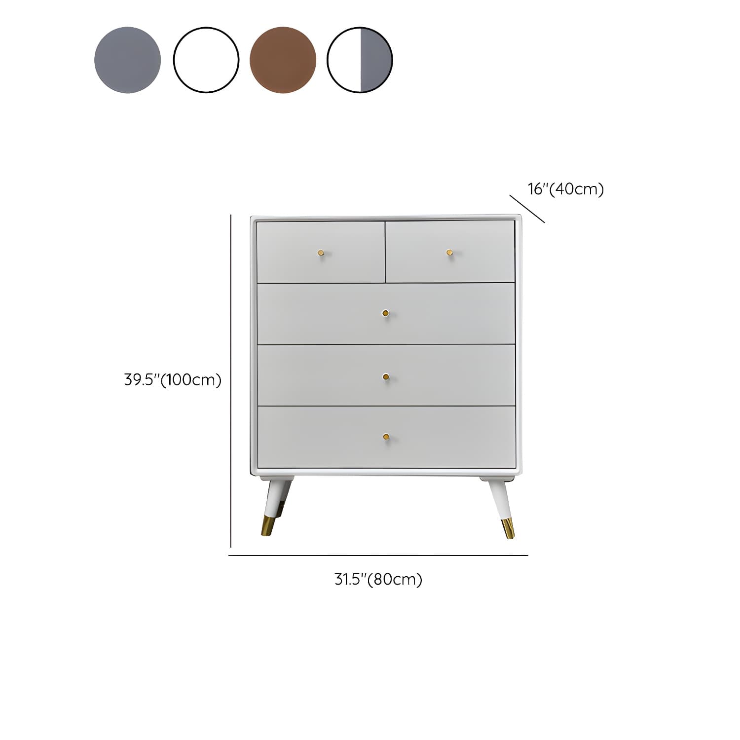 Solid Wood Accent Chest Mid Century Drawers Included Cabinet thumbnail 16