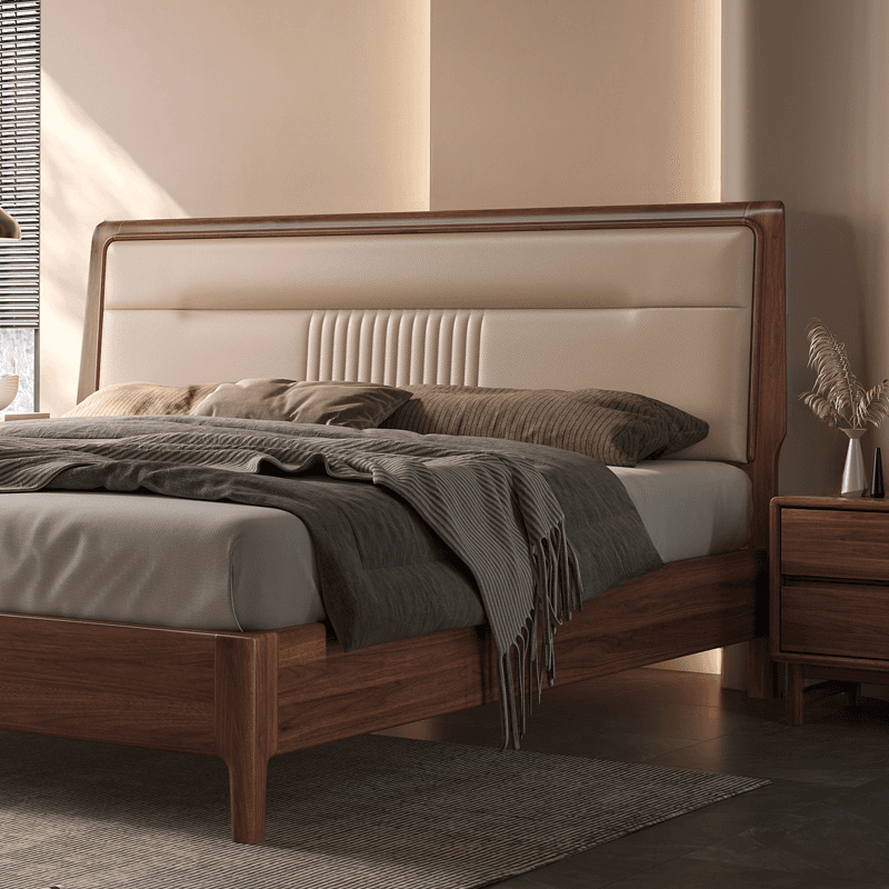 Standard（36-55“） Free-standing Standard Rectangle Wood Panel with Sponge Cushion for Full(54"W x 75"L) Bed, No Distressing thumbnail 3