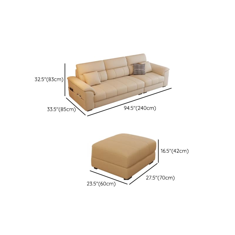 Straight/L-Shape Reversible/Horizontal Sofa/Sofa Recliner with Concealed Support & Natural Wood Frame thumbnail 12