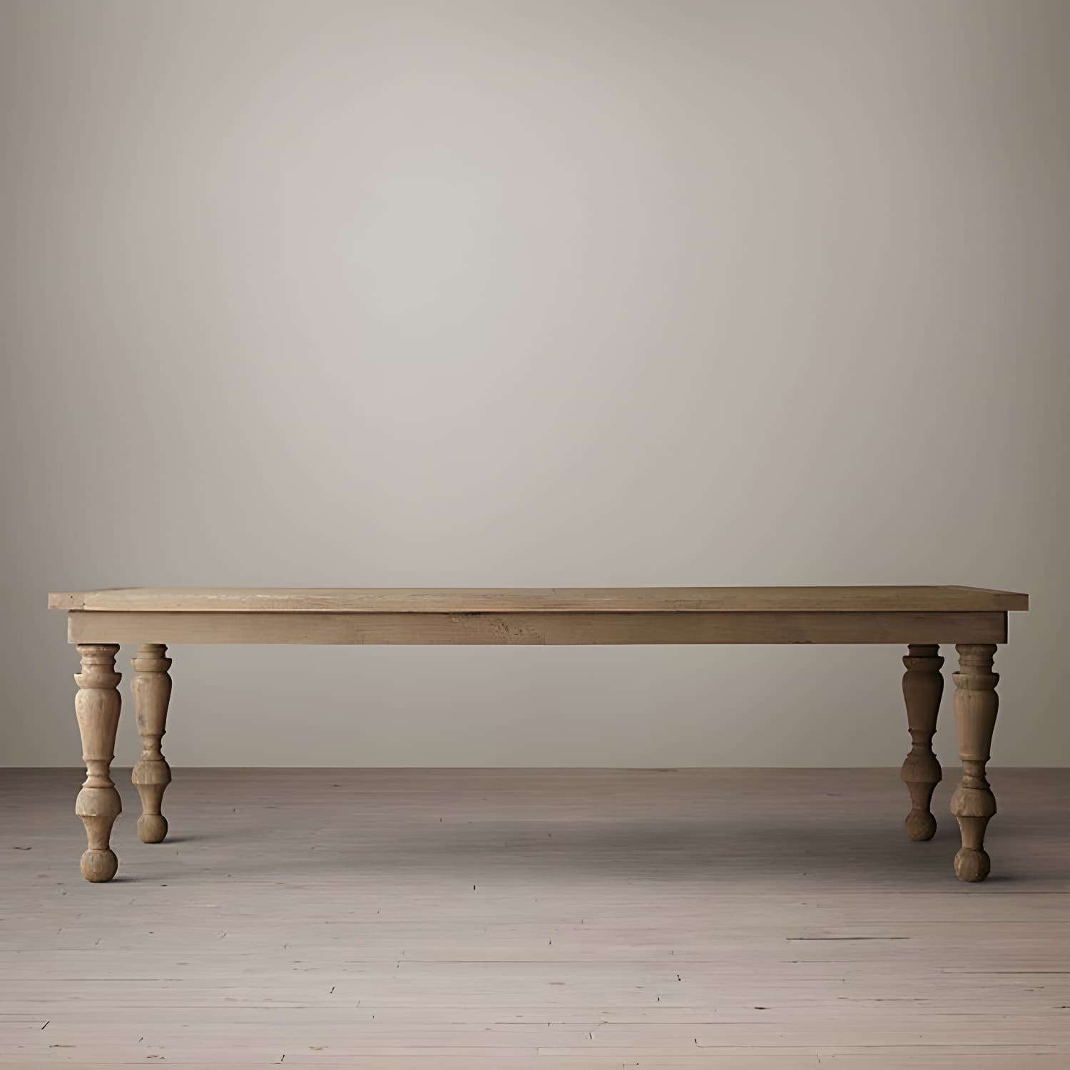 Modern Pine Wood Table Rectangle Dining Table with 4 Legs for Restaurant thumbnail 4