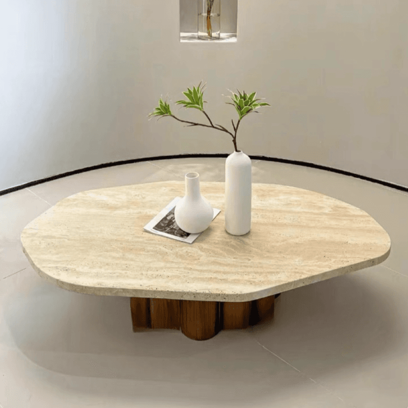 Simple Ink Oval/Rounded Hardened Glass Single Accent Table with Container & Abstract Base thumbnail 8