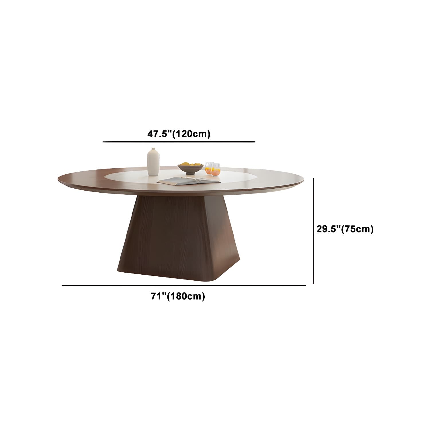 Contemporary Sintered Stone Table Round Table Set 1/6/8/9/12 Pieces Dining Set thumbnail 17