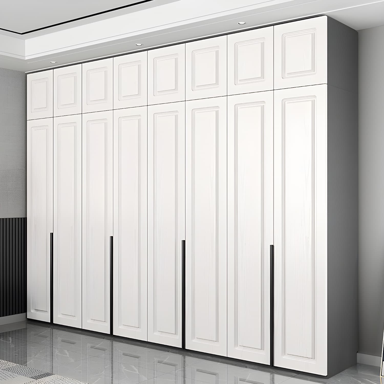 Modern Style Wooden Wardrobe Soft Close Door Wardrobe Closet with Drawer thumbnail 3