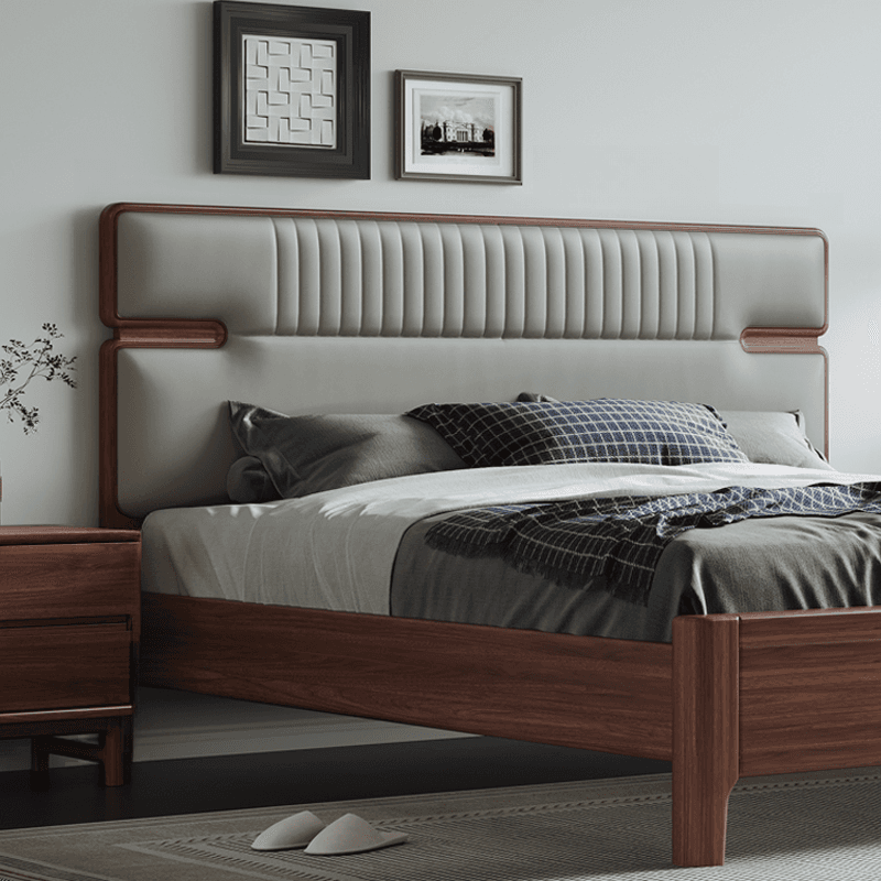 Standard（36-55“） Free-standing Standard Rectangle Wood Panel with Sponge Cushion for Full(54"W x 75"L) Bed, No Distressing thumbnail 4