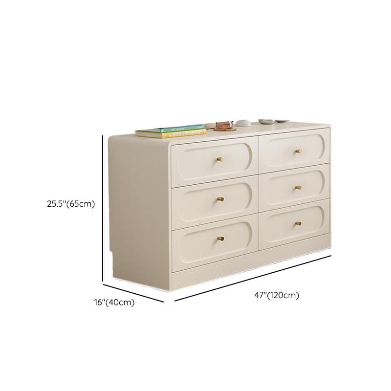 Chalk Casual Composite Wood Console Dresser with 9/6 Drawers in Horizontal Design thumbnail 6