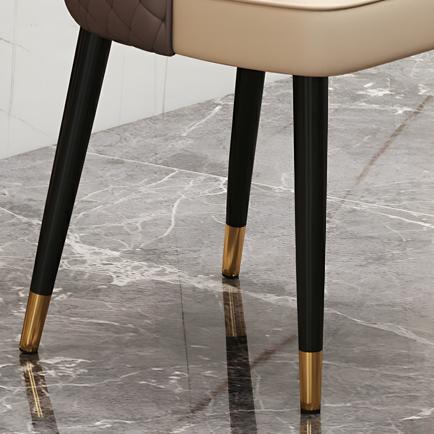 Comfortable and Stylish Faux Leather High Back Upholstered Chair for Kitchen and Dining thumbnail 16