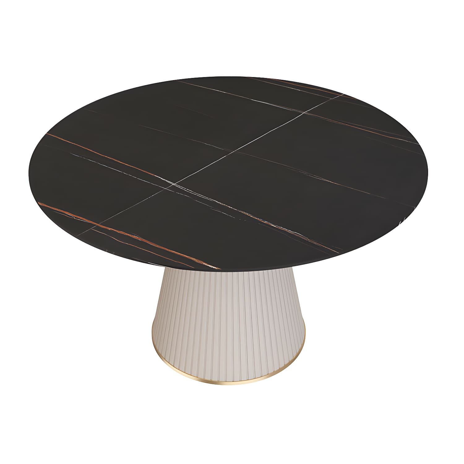Modern Pedestal Table Steel Base Round Dining Table for Home Kitchen thumbnail 1