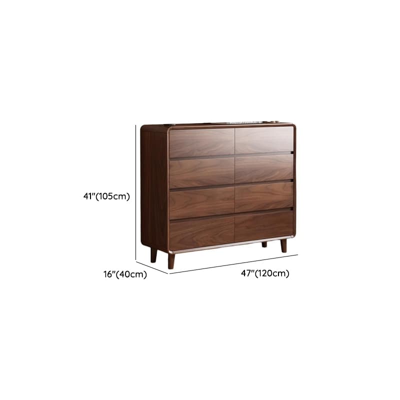 Cocoa Simplistic Natural Wood Double Dresser/Lingerie Chest with 6/9/5 Drawers in Horizontal/Vertical Orientation thumbnail 9