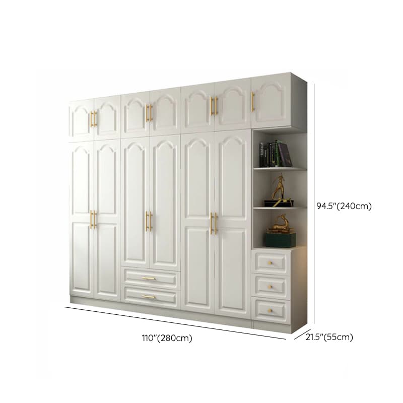 Contemporary Wood Chalk Wardrobe Closet with Interior Shelves&Clothing Rack&3-Drawer/6 Drawers/5-Drawer thumbnail 29