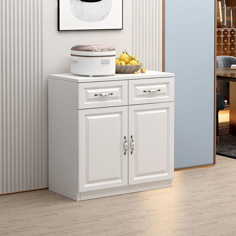 Chalk Sideboard with 4 Drawers, Standard Size, 1 Shelf, Manufactured Wood Countertop, 4 Doors, and Self-supporting Design thumbnail 1