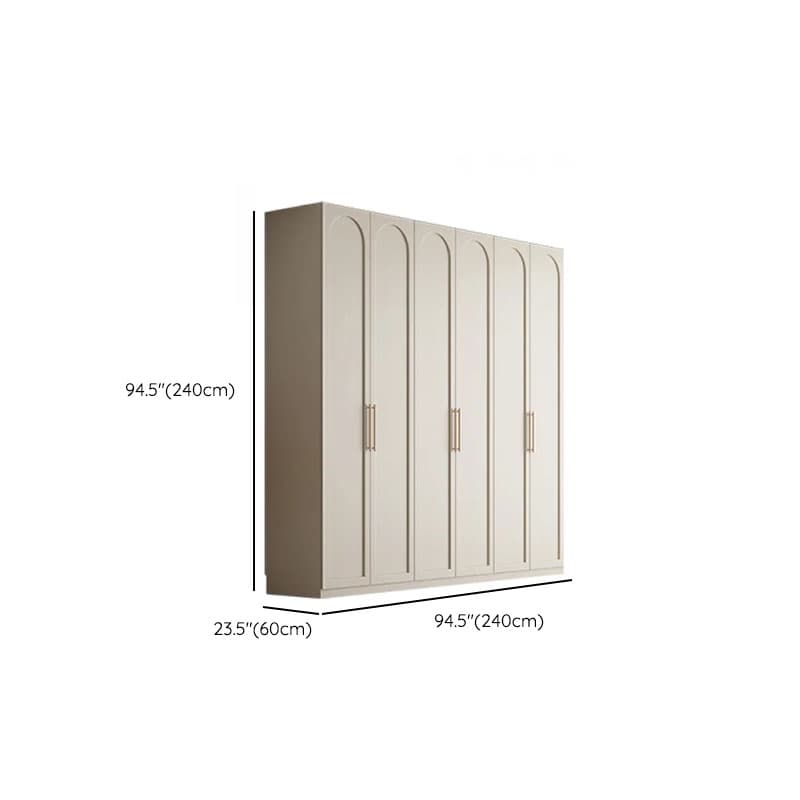 White Casual Manufactured Wood Independent Armoire Cabinet with Compartments, Soft Close Door, and Interior Shelves thumbnail 22
