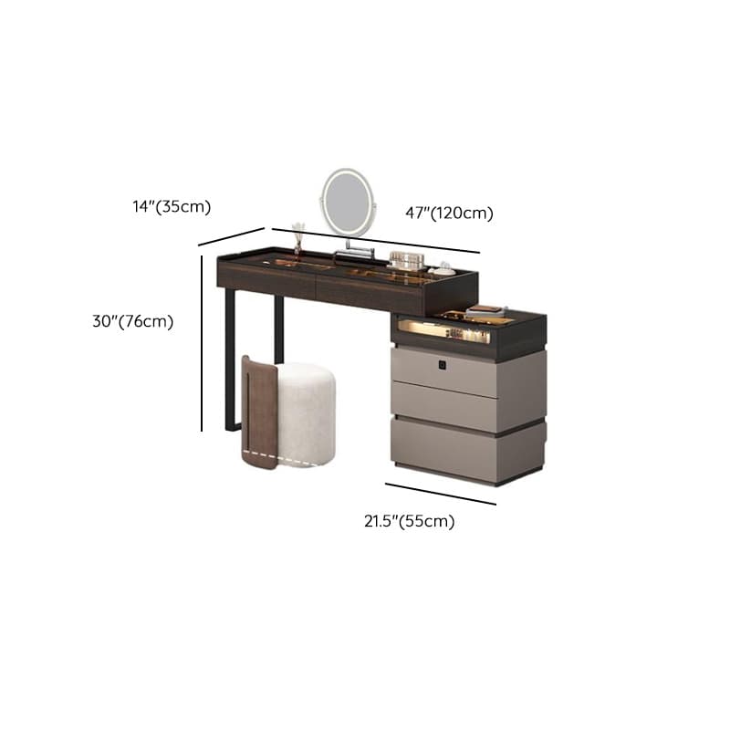 Multi-Purpose Vanity Set with Lighting, Scalable Telescopic Feature, Push-Pull, 2-in-1 Functionality, Adjustable Touch and Brightness thumbnail 9