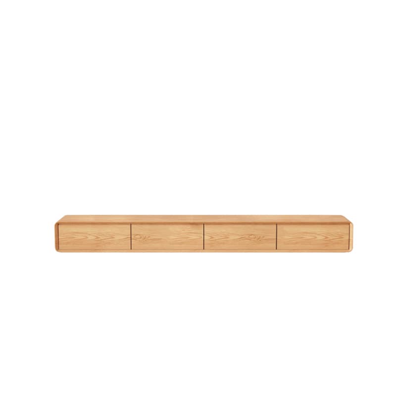 Floating Mount Rectangle TV Stand with Door Living Room Black/White/Natural/Walnut thumbnail 3
