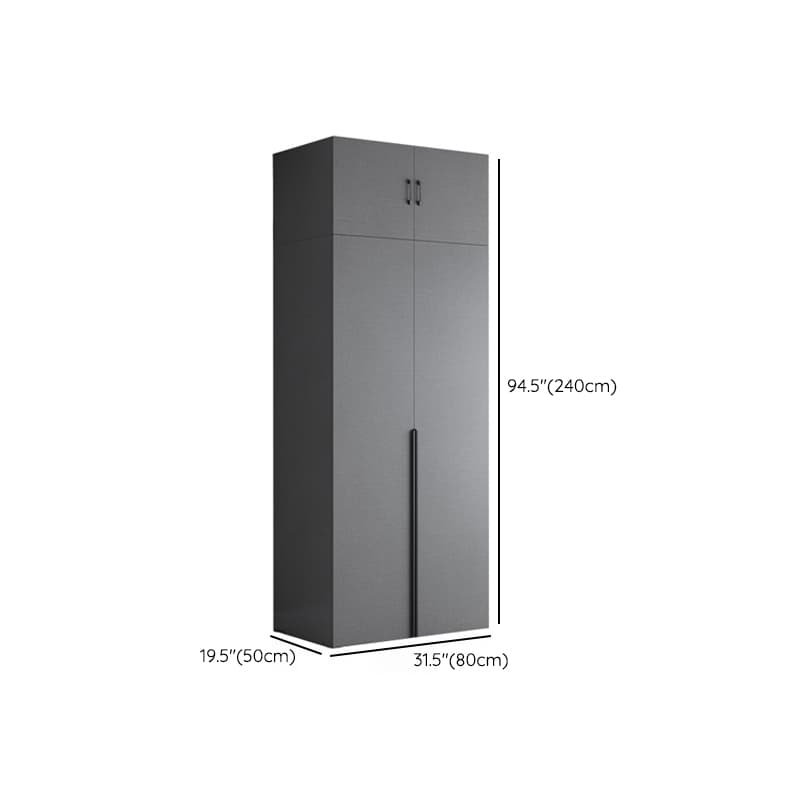 Trendy Dove Grey Wooden Wardrobe with Interior Shelves, Soft Close Door & Hanging Rod thumbnail 31