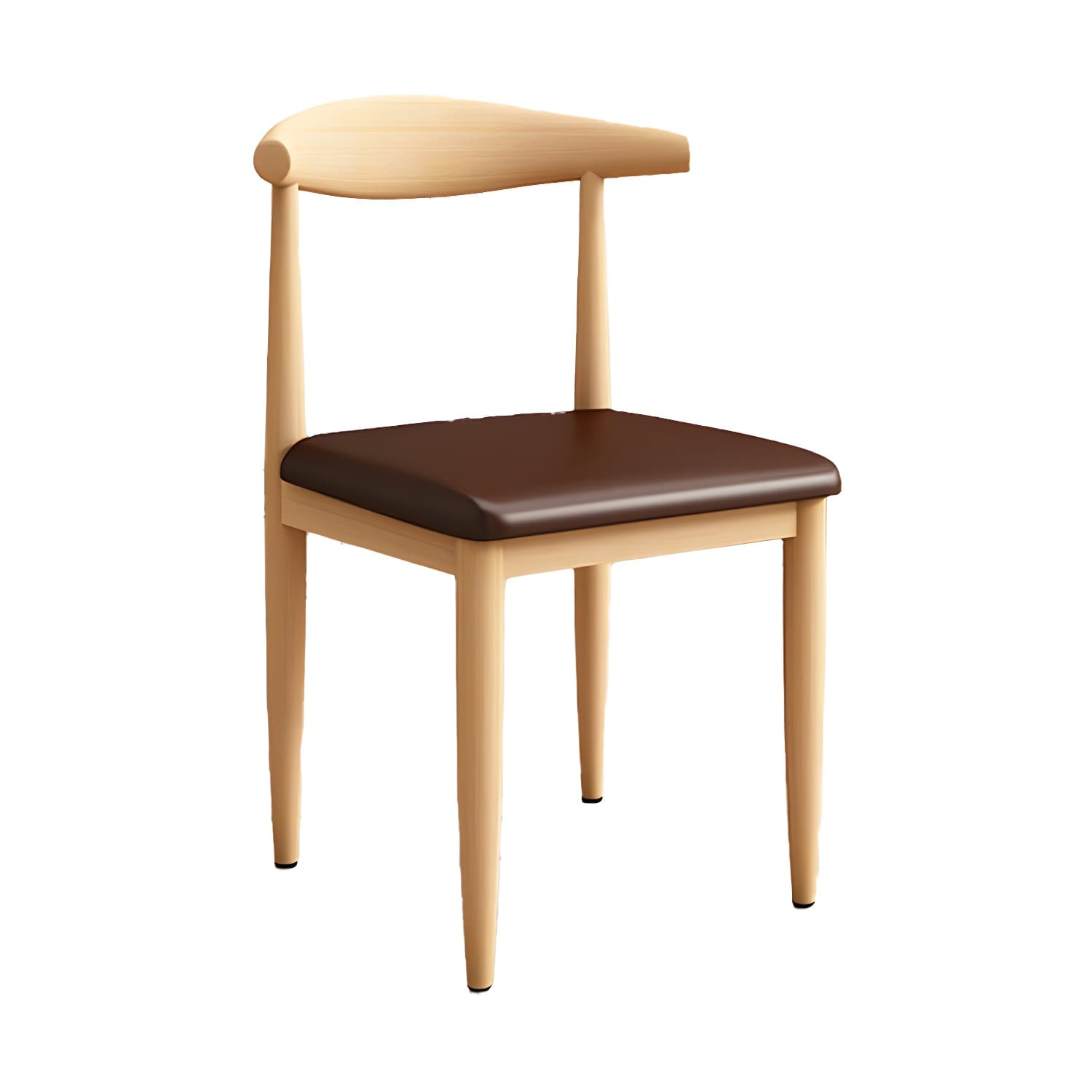 Modern Kitchen Dining Chairs Open Back Dining Chair with Metal Base thumbnail 21