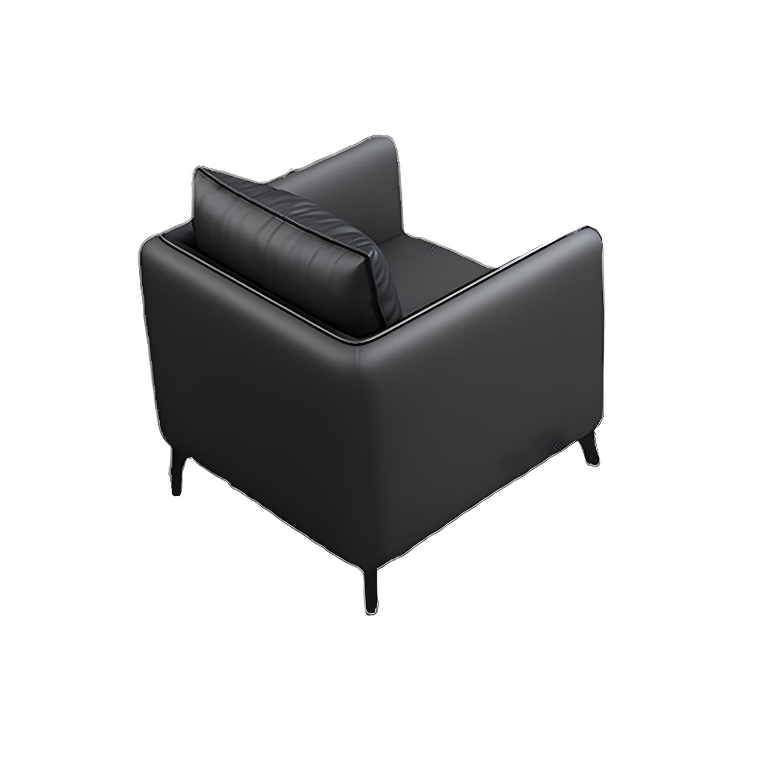Standard Square Arm Leather Stain Resistant Sofa Couch with Pillows thumbnail 9