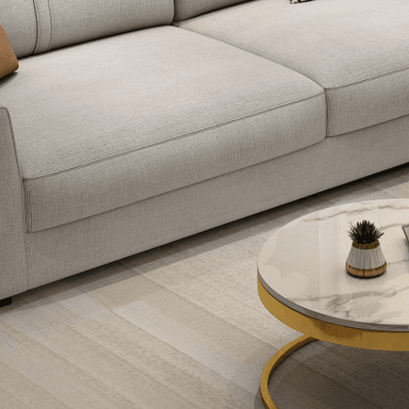 Standard Sofa/Single Sofa with Loose Back, Flannel Upholstery in Light Gray, Arm Included, 4/3 Pillows thumbnail 11