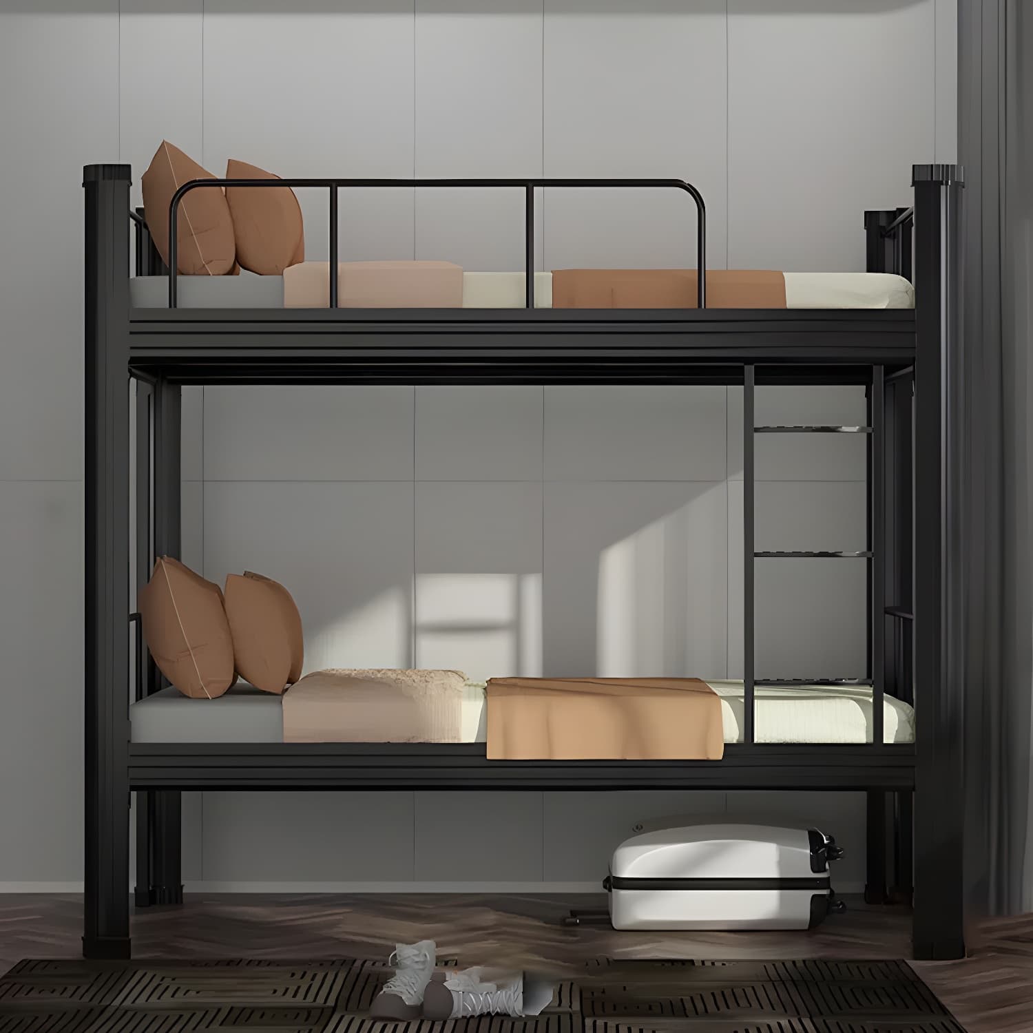 Sleek Iron Frame Modern Bed - Solid Construction and Clean Design for a Restful Sleep thumbnail 6