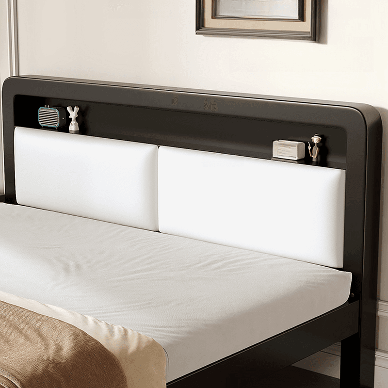 Minimalist Solid Color Storage Bed with Iron Frame and Leg for Living Room thumbnail 9