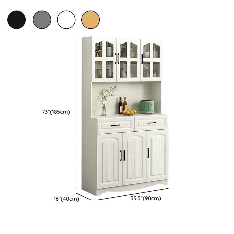 Narrow 15.7'' Wood Cabinets Open Storage with Adjustable Shelves Modern Sideboard/Credenza thumbnail 15