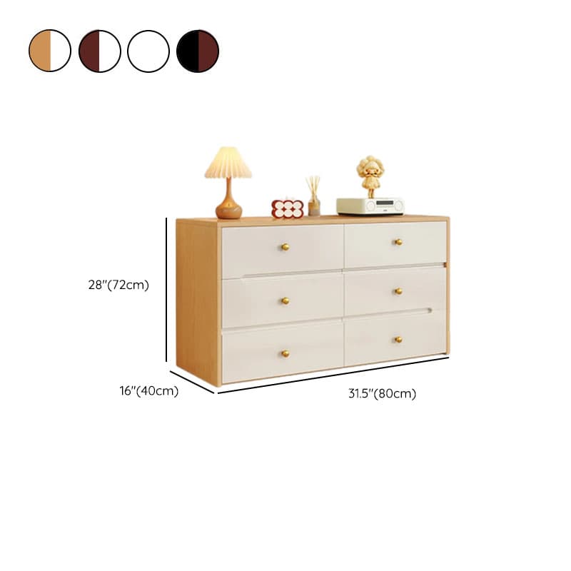 Simplistic Raw Wood Double Dresser/Bachelor Chest with 6/8/5 Drawers in Horizontal/Vertical Orientation thumbnail 16