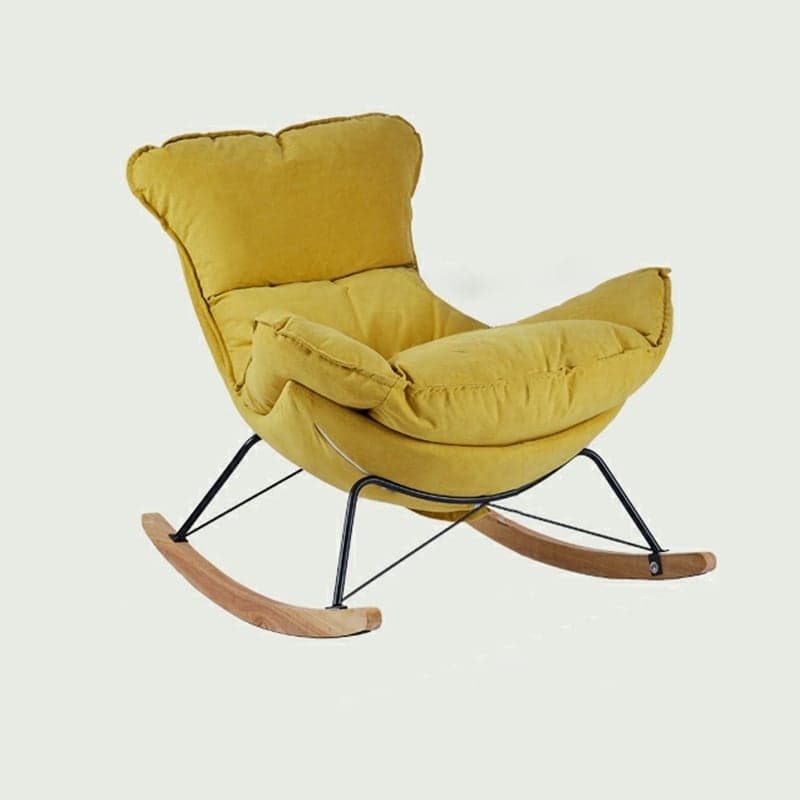 Comfortable Upholstered Rocking Chair with Solid Wood Frame for Modern Home Decor thumbnail 1