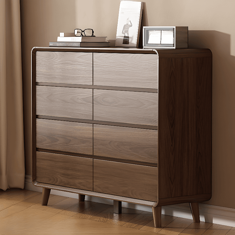 Cocoa Casual Rubberwood Console Dresser/Semainier for Sleeping Quarters with 6/9/5 Drawers in Horizontal/Vertical Orientation thumbnail 3