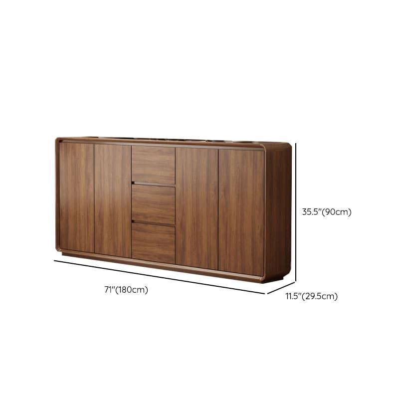 Casual Cocoa Standard/Narrow Sideboard with 3 Drawers/3 Shelves/2 Doors/3 Doors thumbnail 22