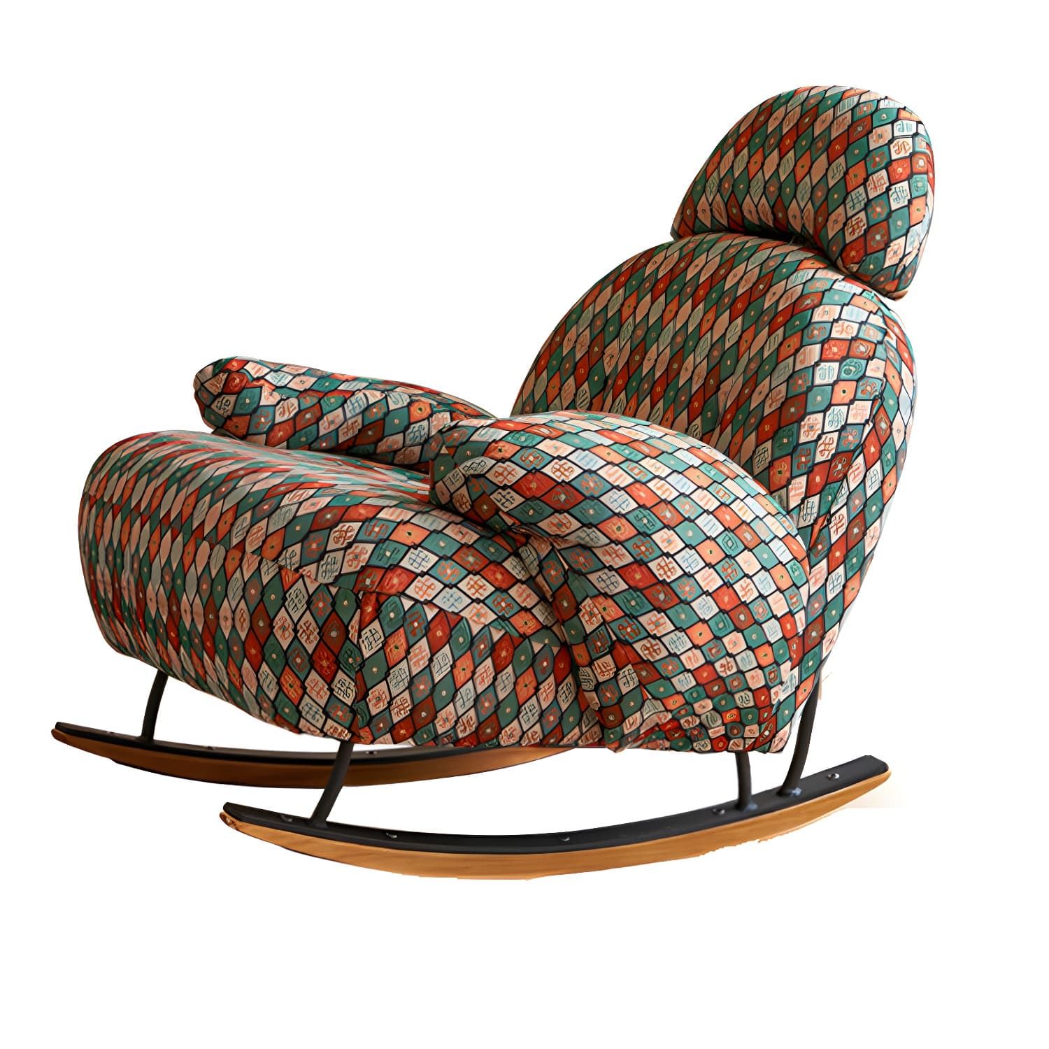 Spindle Living Room Contemporary Reclining Upholstered Rocking Accent Chair thumbnail 15